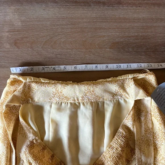 Lush Open Back Tie Waist Halter Maxi Dress in Medallion Print Yellow, Sz S NWT - Picture 10 of 10